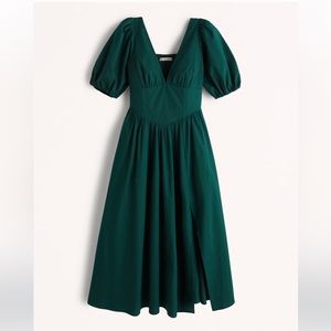 Puff sleeve corset dress